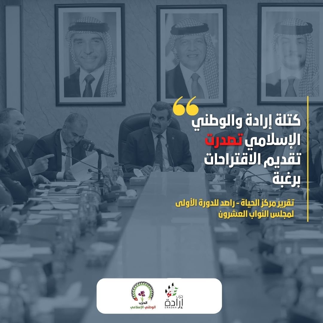 بموجب تقرير راصد، كتلة إرادة والوطني الإسلامي تتصدر باقي الكتل في استخدامها الأدوات الرقابية وتم تصنيفها الأكثر نشاطا تحت قبة البرلمان